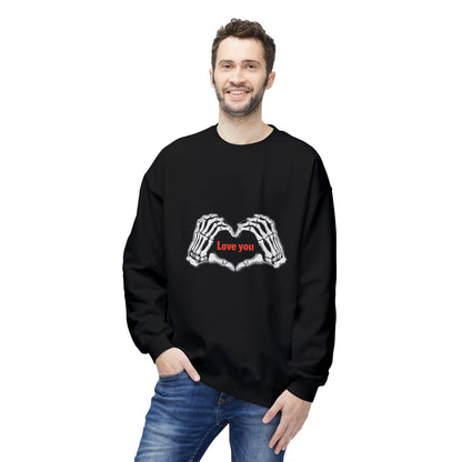 Skeleton Heart Love Unisex Crewneck Sweatshirt