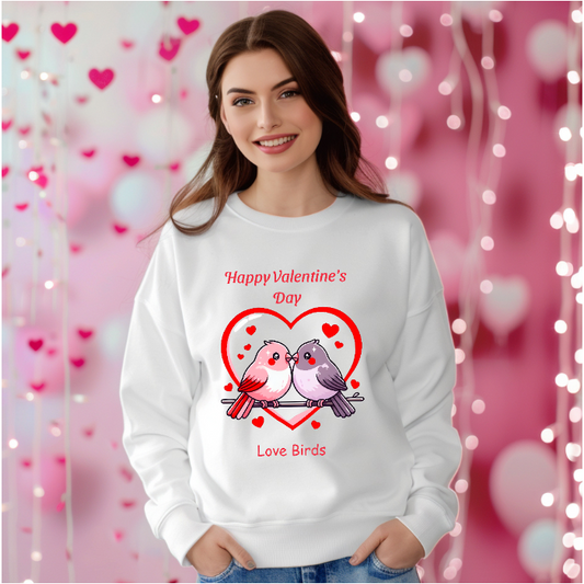 Unisex Valentine's Day Love Birds Sweatshirt