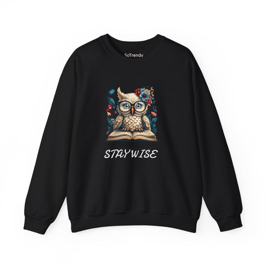 Unisex Heavy Blend™ Owl - Stay Wise Crewneck Sweatshirt