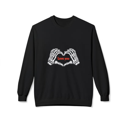 Skeleton Heart Love Unisex Crewneck Sweatshirt